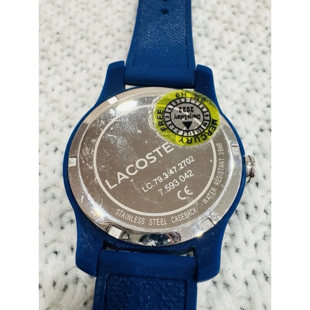 Lacoste LC.79.3.47.2702 Unisex Navy Blue Silicone Quartz Watch 3 ATM